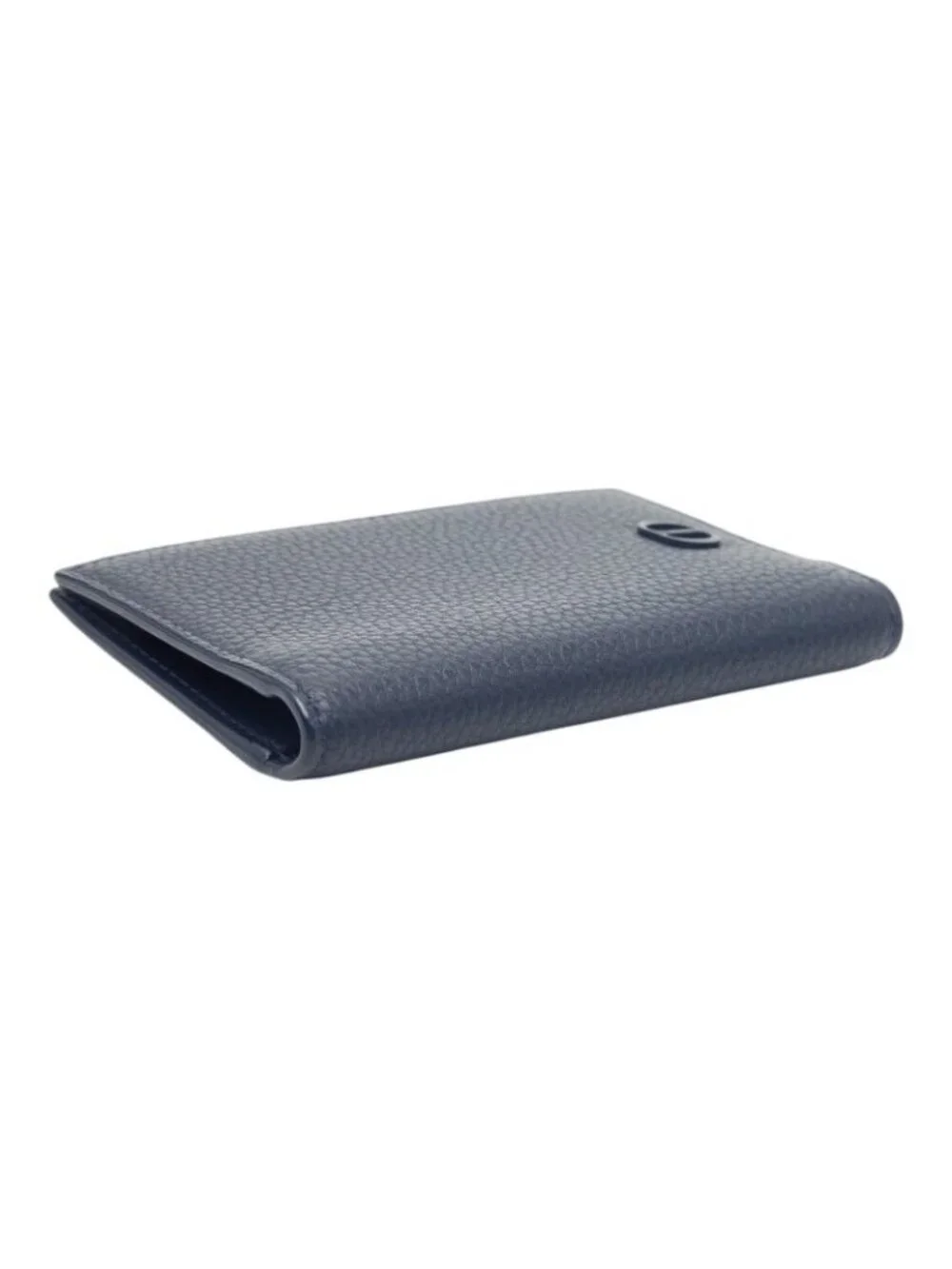 Dior Card Case Navy Leather